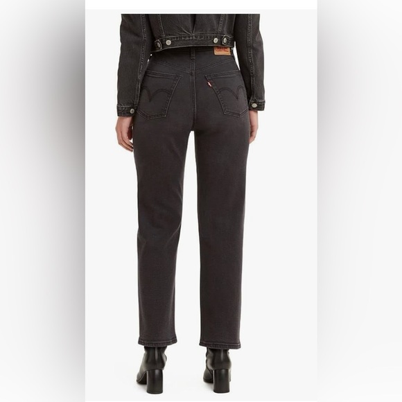 Levi's Ribcage Straight Ankle Women's Jeans | Size 27 | Black Rinse - Picture 2 of 14